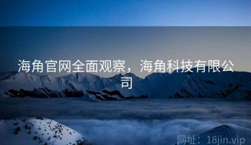 海角官网全面观察，海角科技有限公司